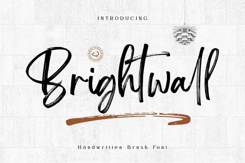 Brightwall Brush Font