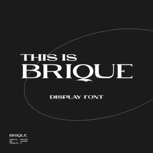 Brique Display Font