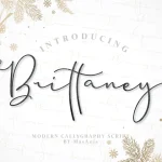 Brittaney Script Font - Fonte Grátis Brittaney Script Font