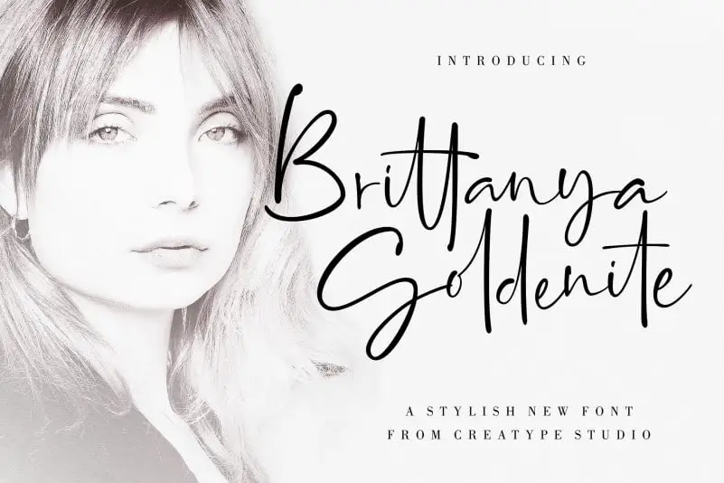 Brittanya Goldenite Script Font