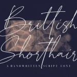 Brittish Sorthair Handwritten Font - Fonte Grátis Brittish Sorthair Handwritten Font