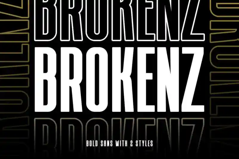 Brokenz - Bold Sans Serif Font