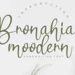 Bronahia Handwritten Font