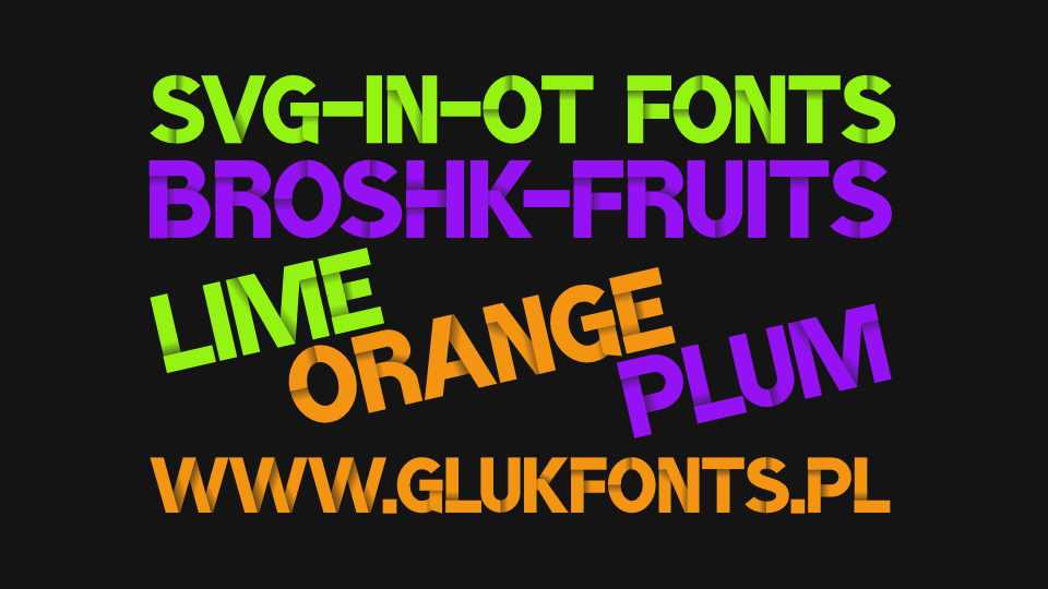 BroshK Fruits Font Family › Fontesk