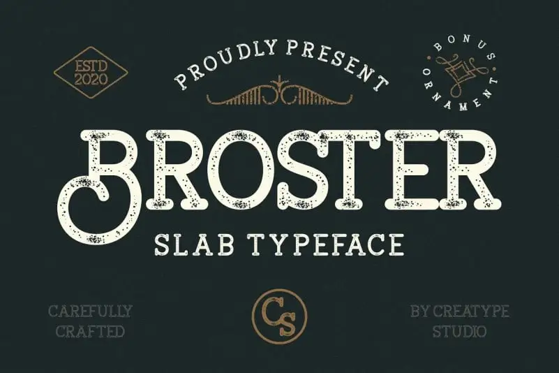 Broster Display Font