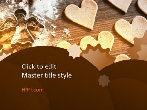 Brown Christmas Cookies PowerPoint Template