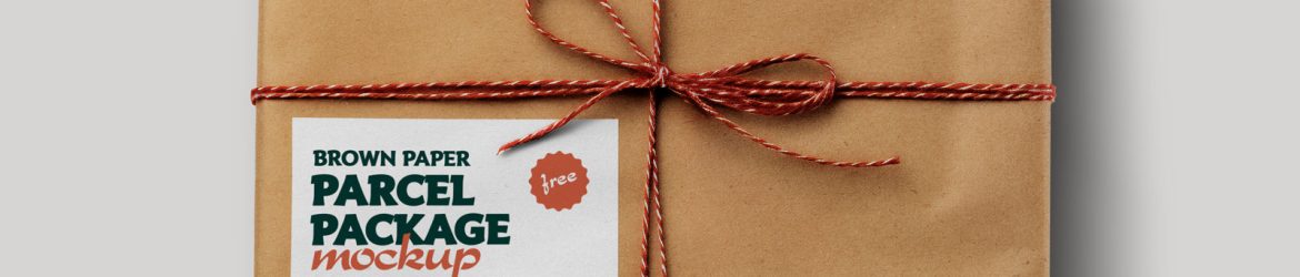 Brown Paper Parcel Package Mockup