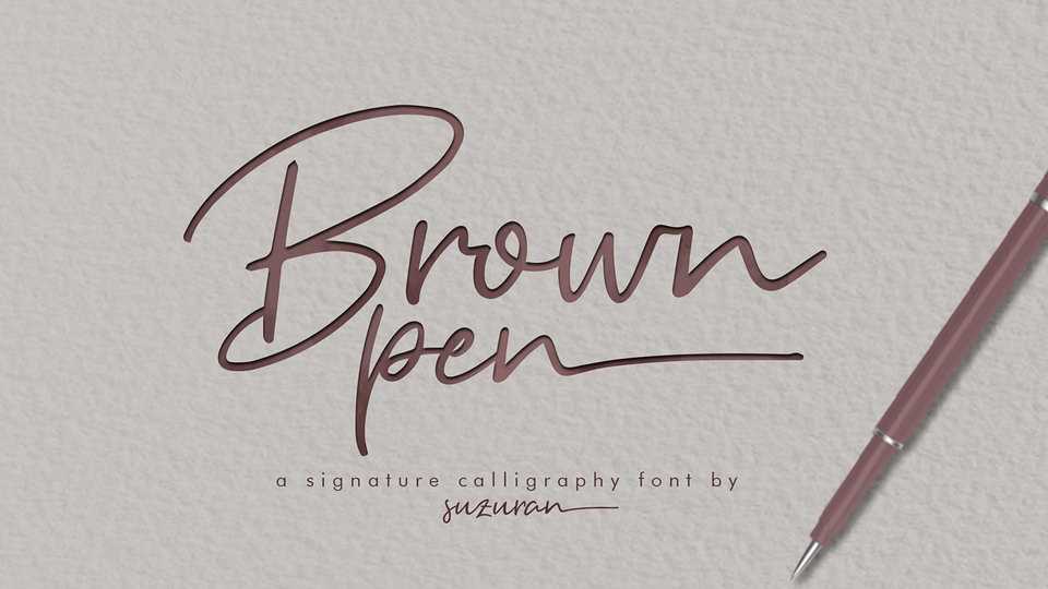 Brown Pen Font › Fontesk