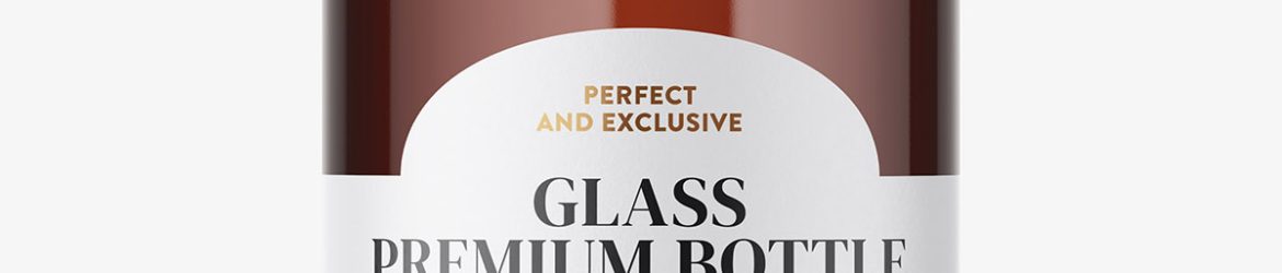Brown spirit bottle mockup