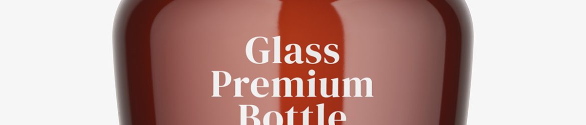 Brown spirits bottle mockup