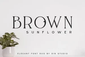Brown Sunflower Display Font