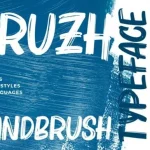 Bruzh Brush Font - Fonte Grátis Bruzh Brush Font