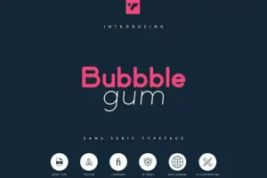 Bubbble Gum Sans Serif Typeface