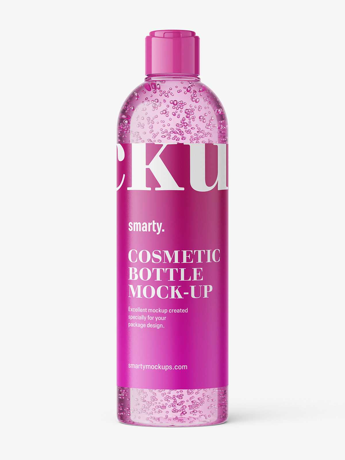 Bubble bottle with flip top mockup