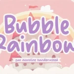 Bubble Rainbow Handbrushed Font - Fonte Grátis Bubble Rainbow Handbrushed Font
