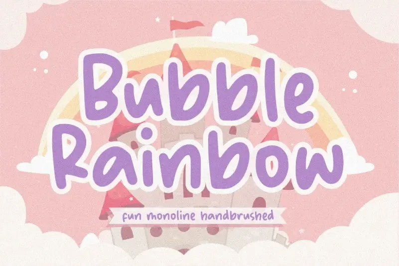 Bubble Rainbow Handbrushed Font