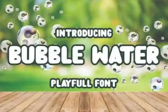 Bubble Water Display Font