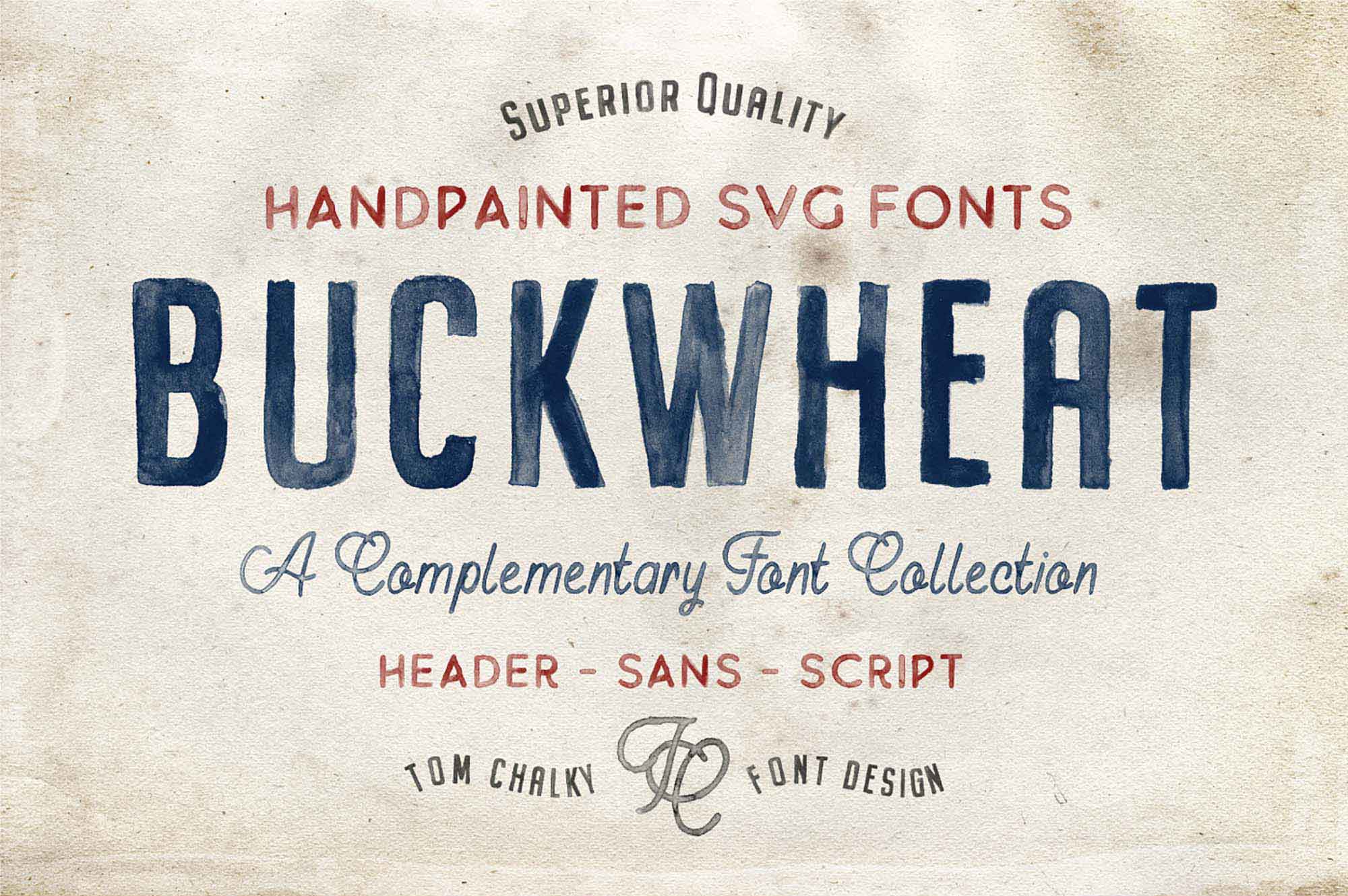 Buckwheat Hand-painted Font (SVG)