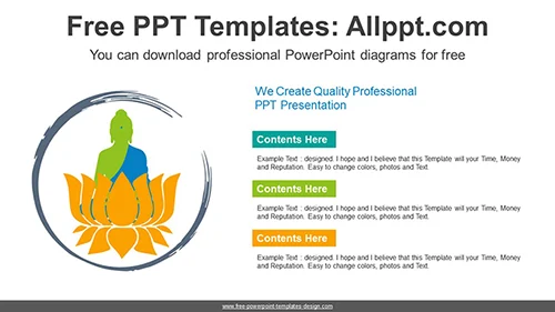 Buddhism Meditation PowerPoint Diagram