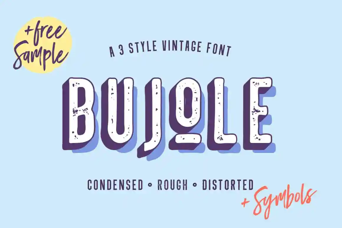 Bujole - A 3 Style Vintage Font
