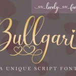 Bullgari Calligraphy Font - Fonte Grátis Bullgari Calligraphy Font