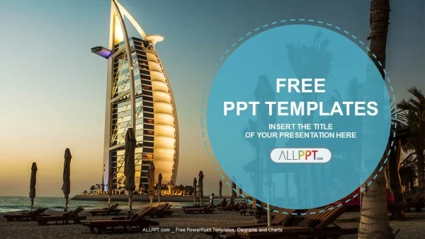 Burj Al Arab hotel in Dubai PowerPoint Templates