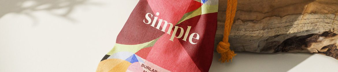 Burlap bag mockup