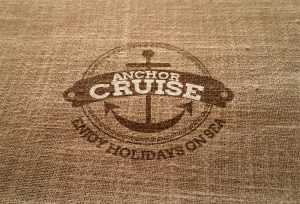 Burlap Logo Mockup PSD