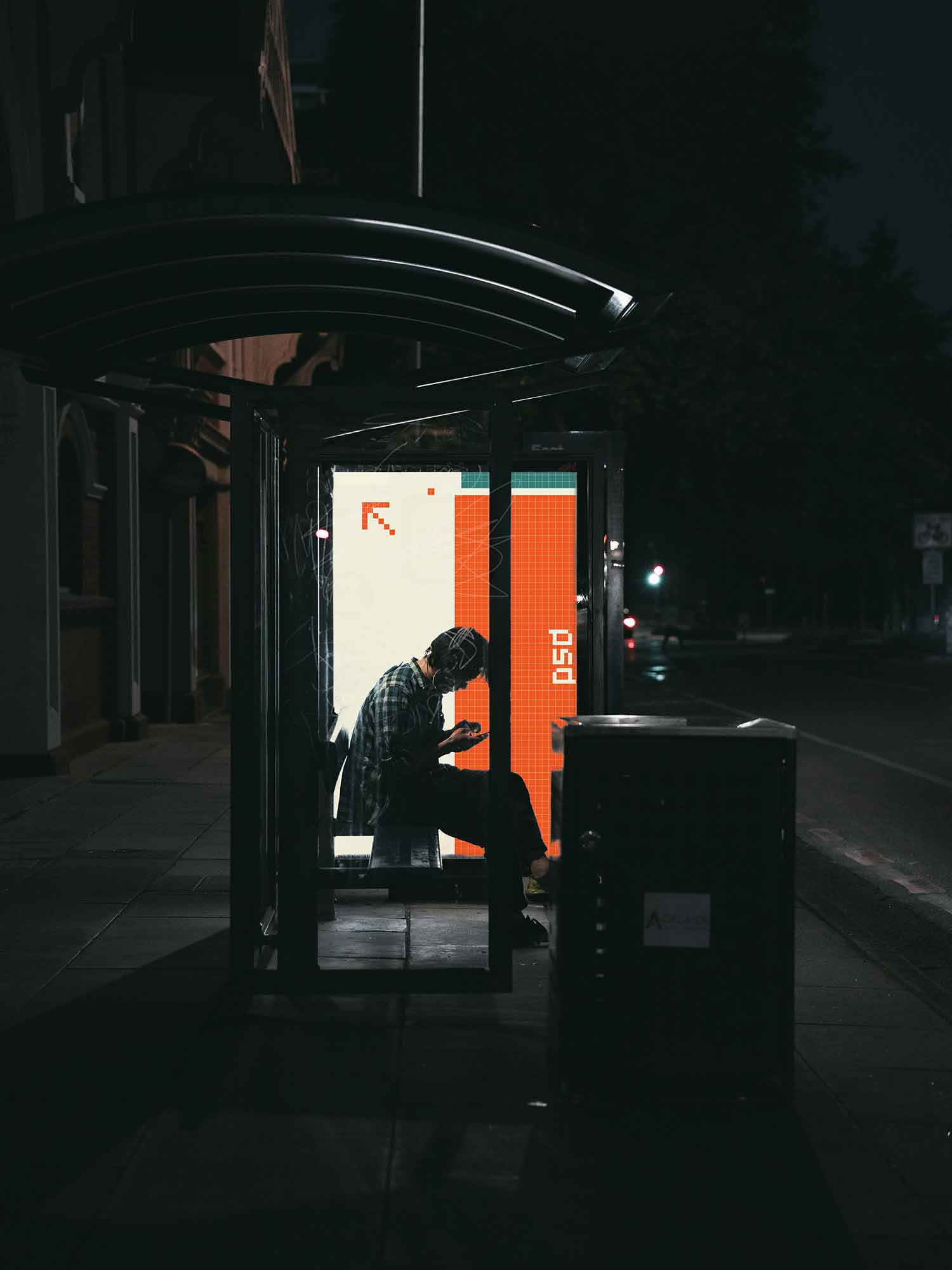 Bus Stop Advertising Mockup