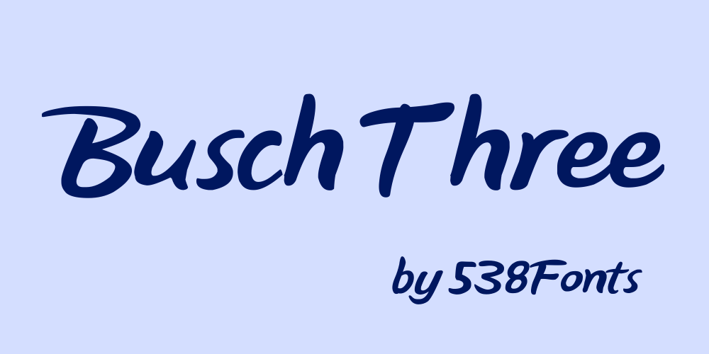 Busch Three font