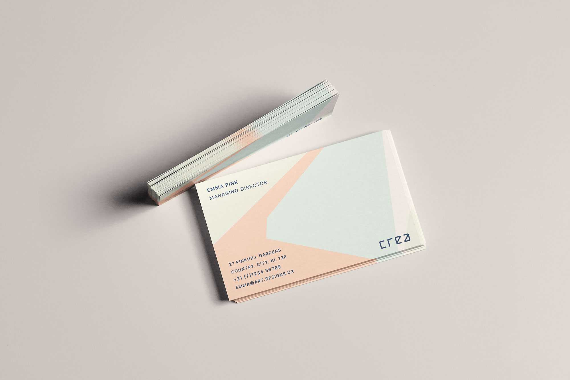 Business Card Edge Mockup