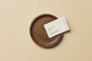 Business card in a bowl mockup - Instant Download