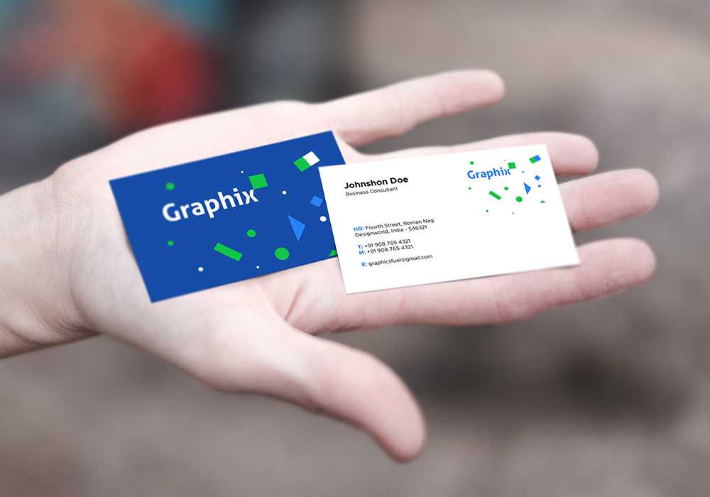 Business Card In Hand Mockup