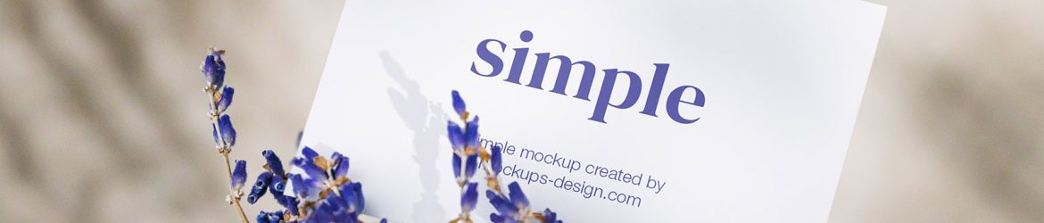 Business card in lavender mockup