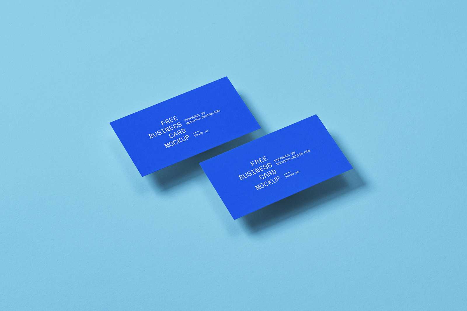 Business card mockup in 90x50mm format - Instant Download