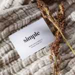 Business card on blanket mockup