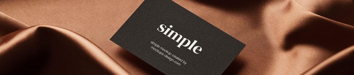 Business card on brown background mockup