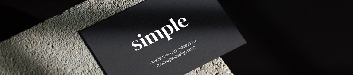Business card on concrete background mockup