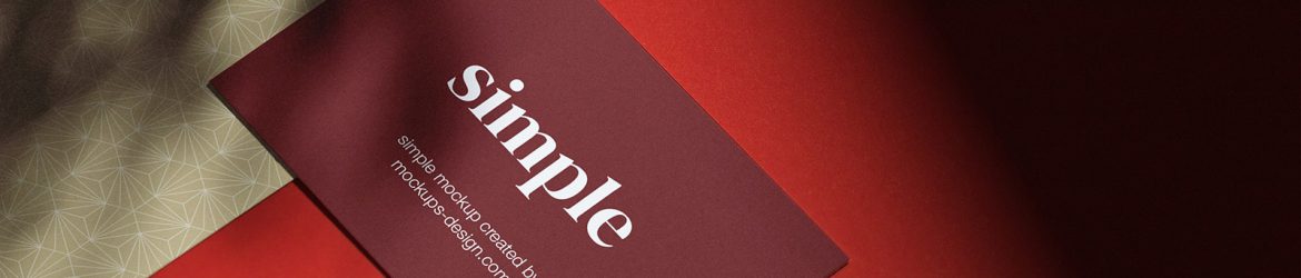 Business card on paper mockup