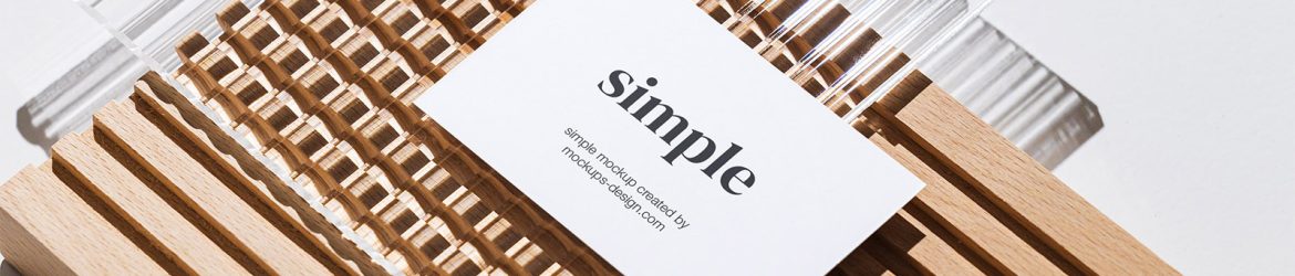 Business card on piece of glass mockup