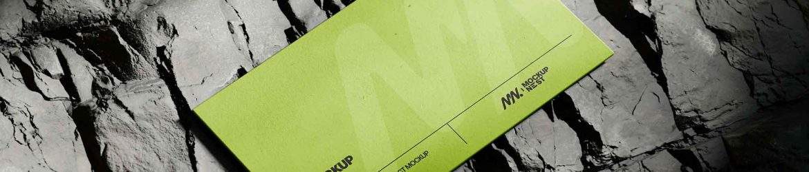 Business Card on Rock Mockup