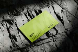 Business Card on Rock Mockup