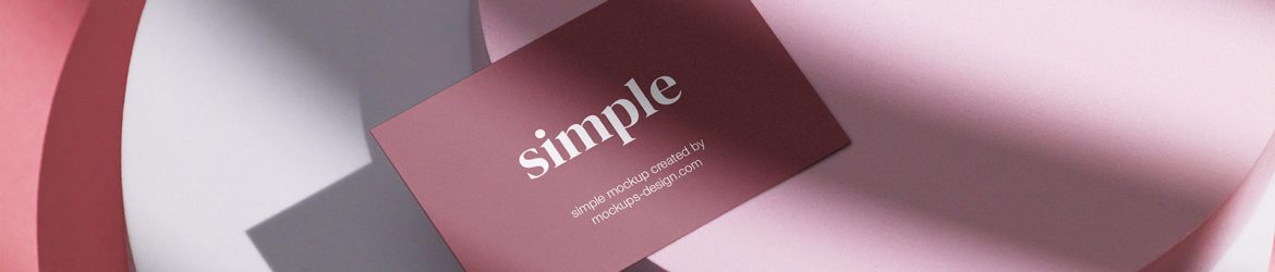 Business card on round background mockup