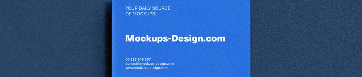 Business card on textured paper mockup