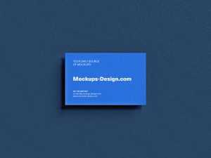 Business card on textured paper mockup