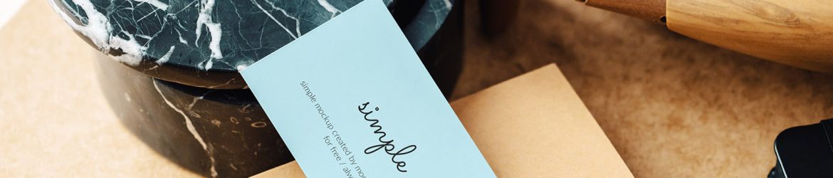 Business card on the notepad