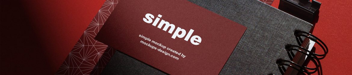 Business card on the notepad mockup