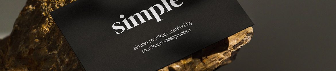 Business card on the stone mockup