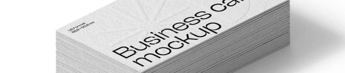 Business Card Stack Mockup