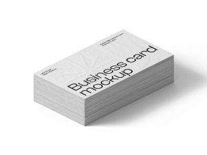 Business Card Stack Mockup